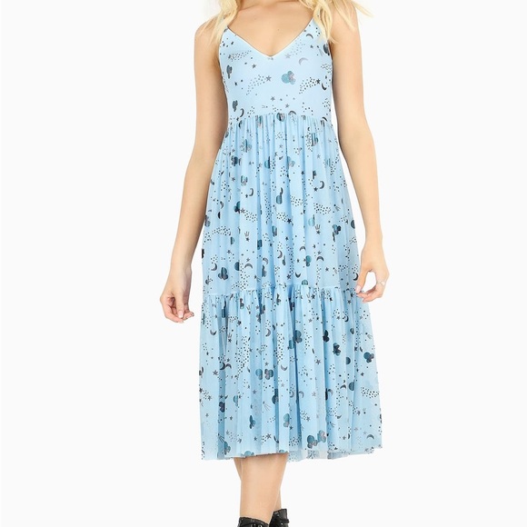 Blackmilk x Disney MINNIE MOUSE OVER THE MOON SHEER MIDAXI DRESS - Picture 2 of 5